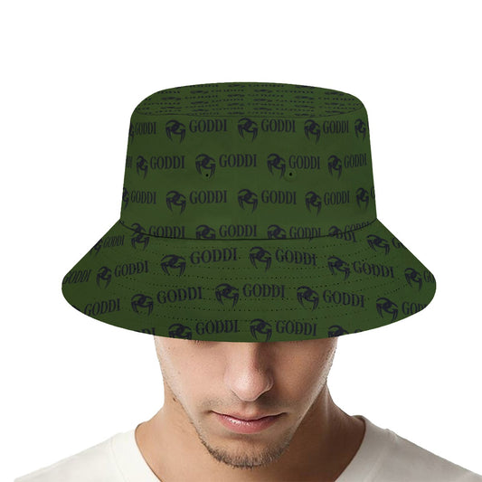 Goddi GG Logo Hunter Green Bucket Hat, XL $72.00