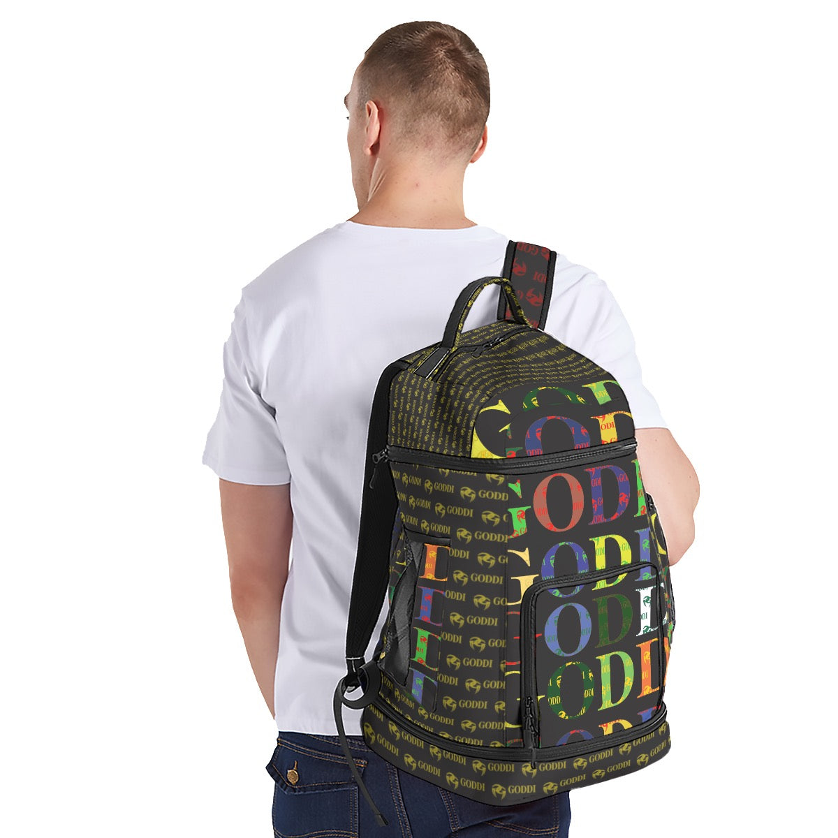 Goddi - Exaggerated GG Backpack Unisex XL, $150.00