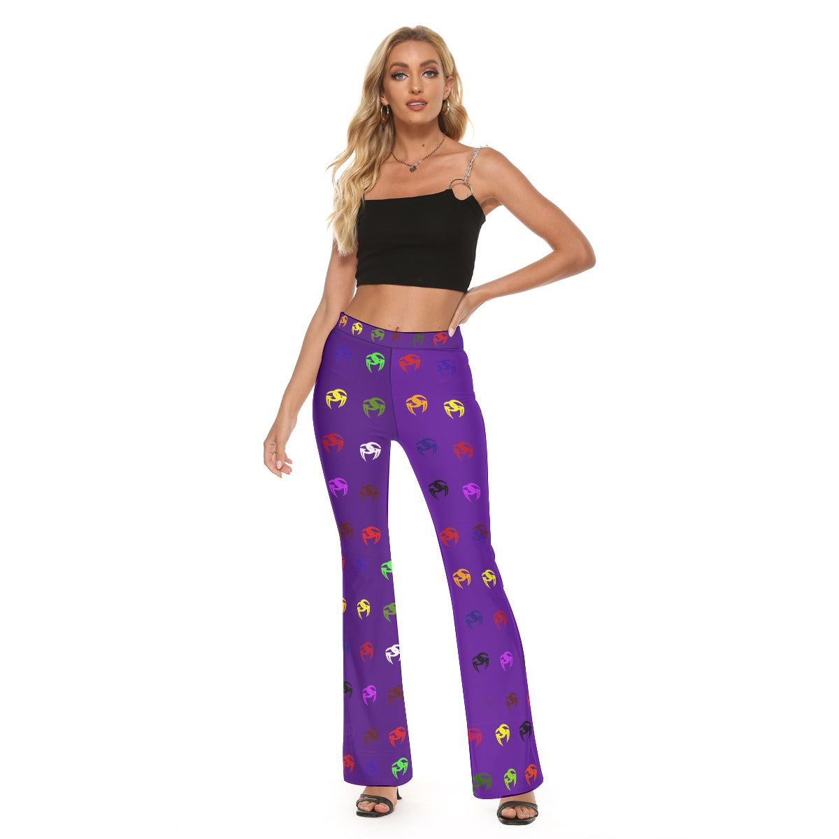 Goddi GG Starry Night All-Over Women Stretch Flare Pant,S $72.00