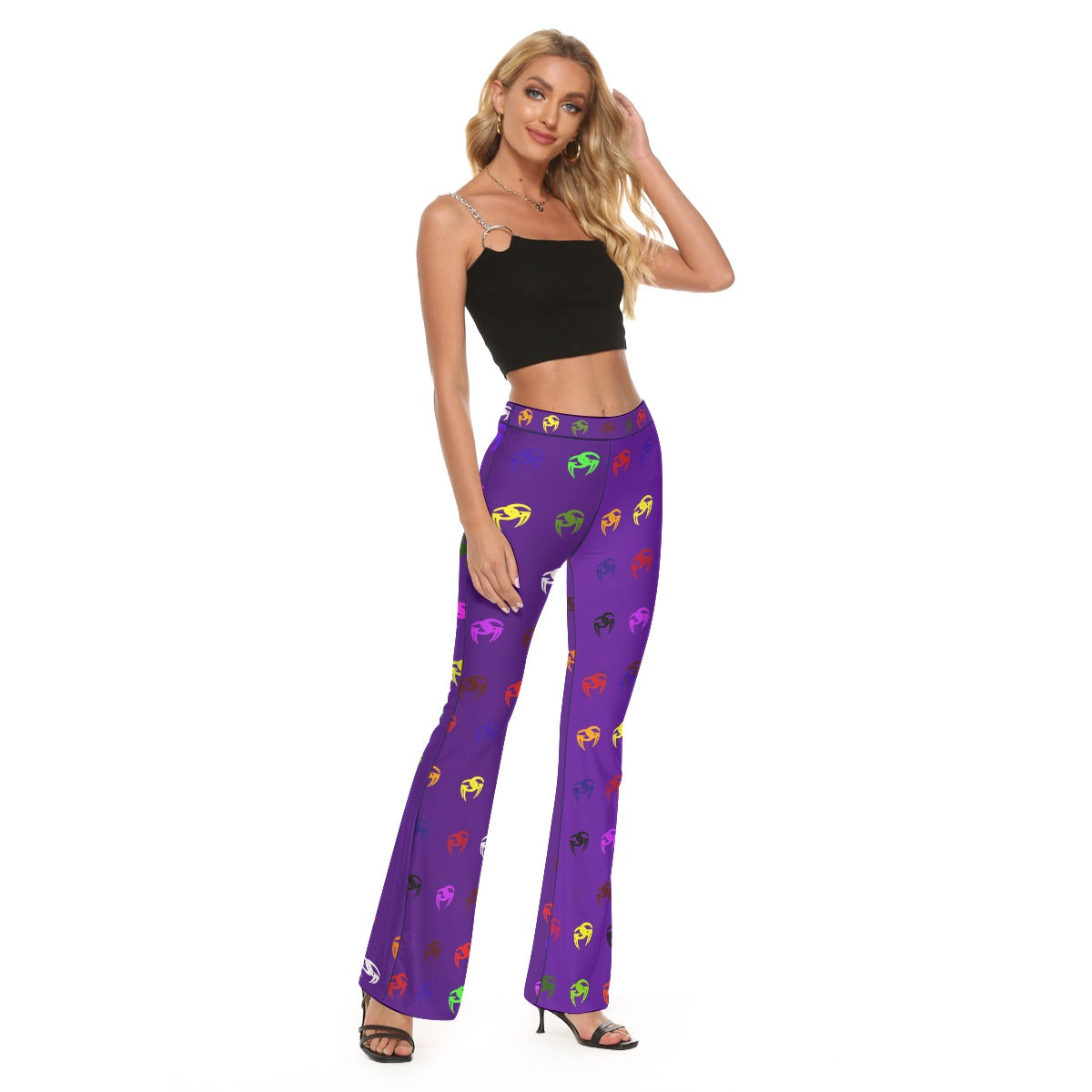 Goddi GG Starry Night All-Over Women Stretch Flare Pant,S $72.00