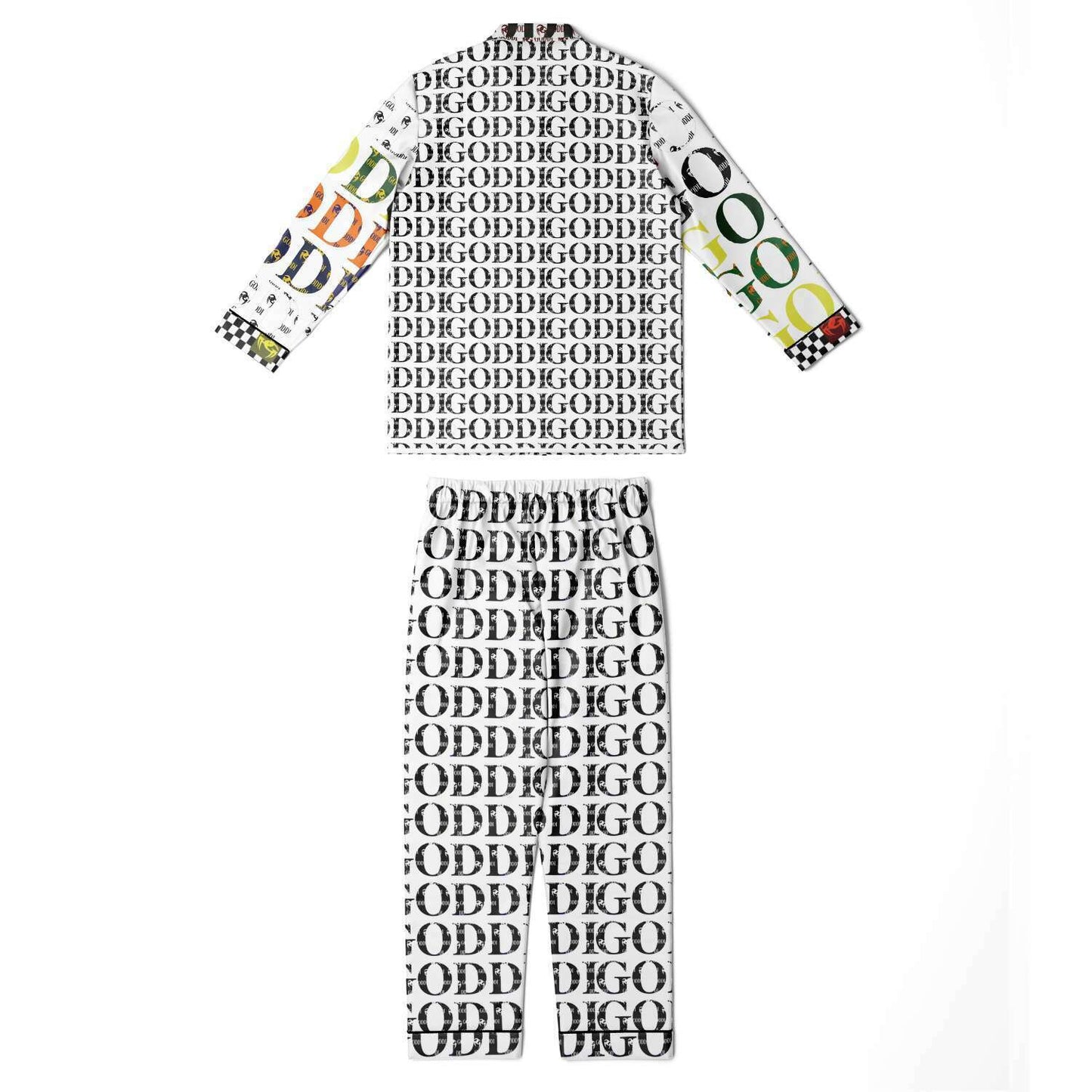 Men's GG Logo Print Satin Pajamas  2pc, M  $90.10 GODDI
